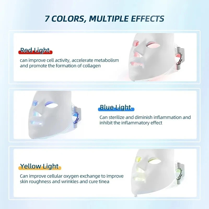 Jual Masker LED PDT Light 7 Warna Led Mask Photon Therapy Alat ...