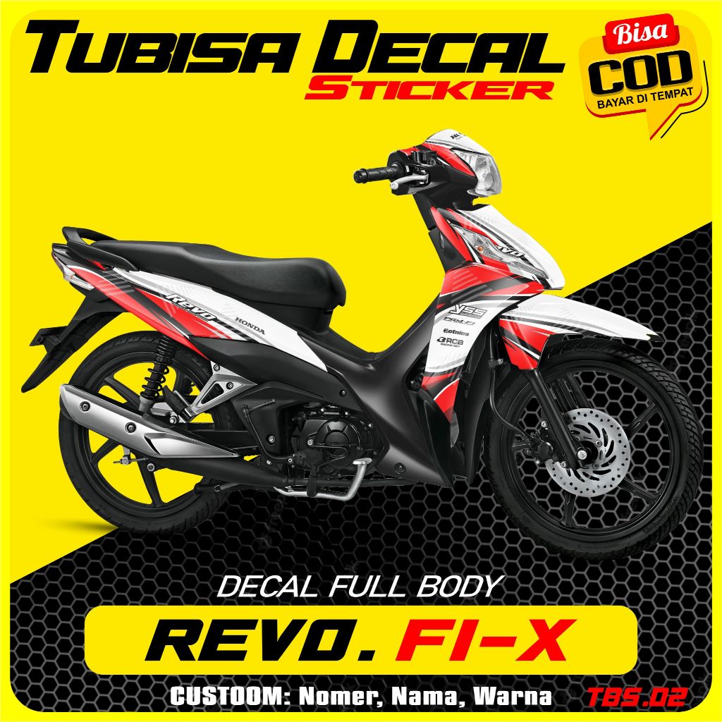 Jual Decal Stiker Sticker Striping Full Body Revo Fi / X Premium Racing ...