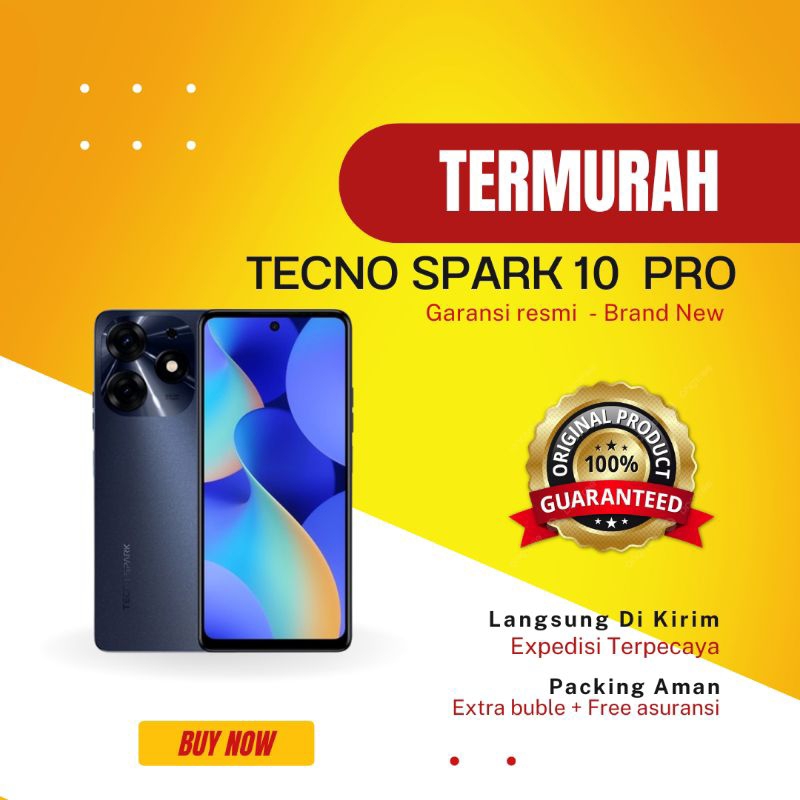 Jual TECNO SPARK 10 PRO NFC 8GB/128GB 8GB/256GB GARANSI RESMI | Shopee ...