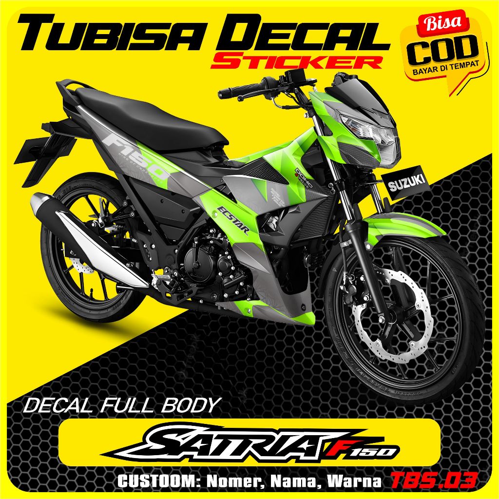 Jual Decal Stiker Full Body SATRIA Injeksi - Sticker Striping Standar ...