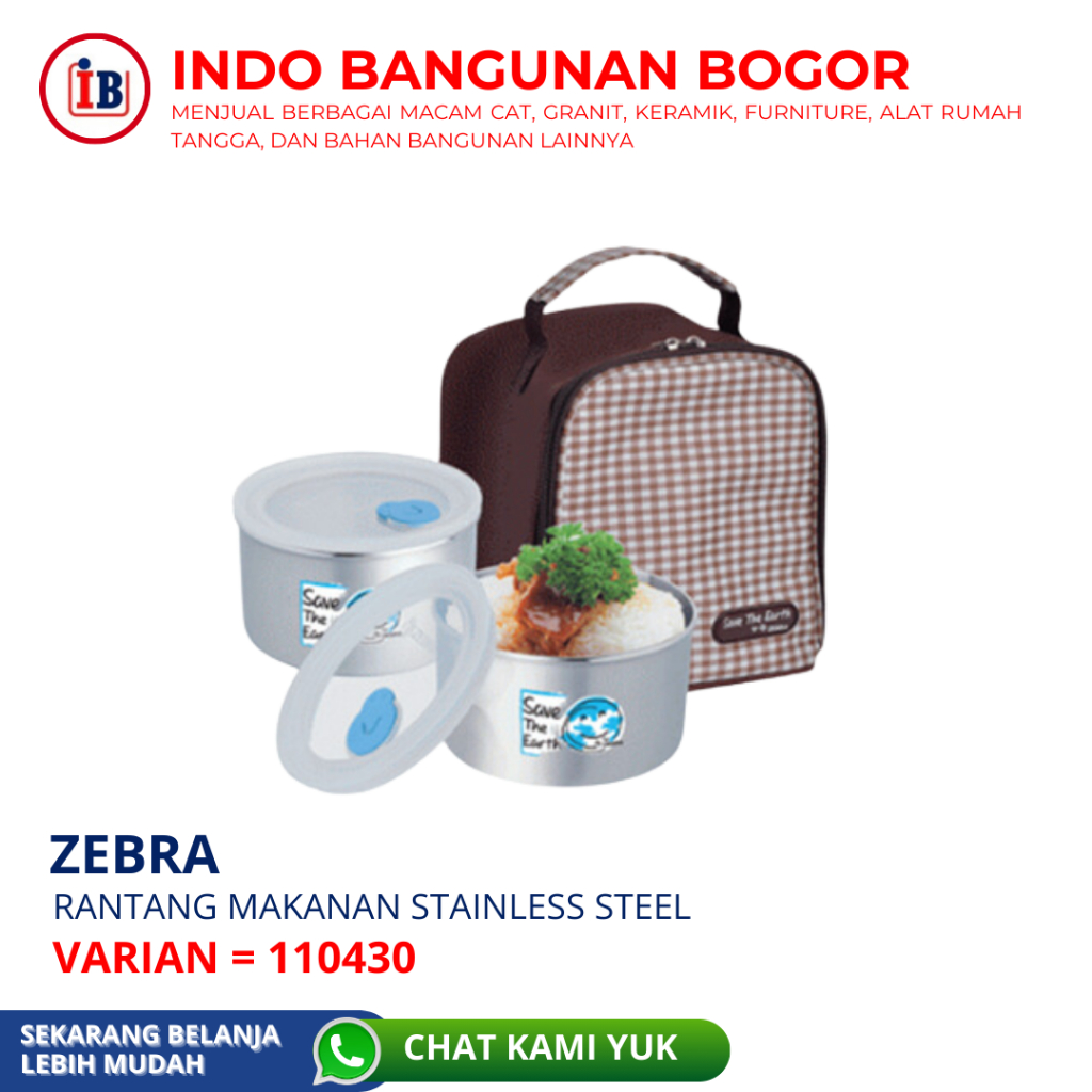 Jual ZEBRA RANTANG MAKANAN STAINLESS | Shopee Indonesia