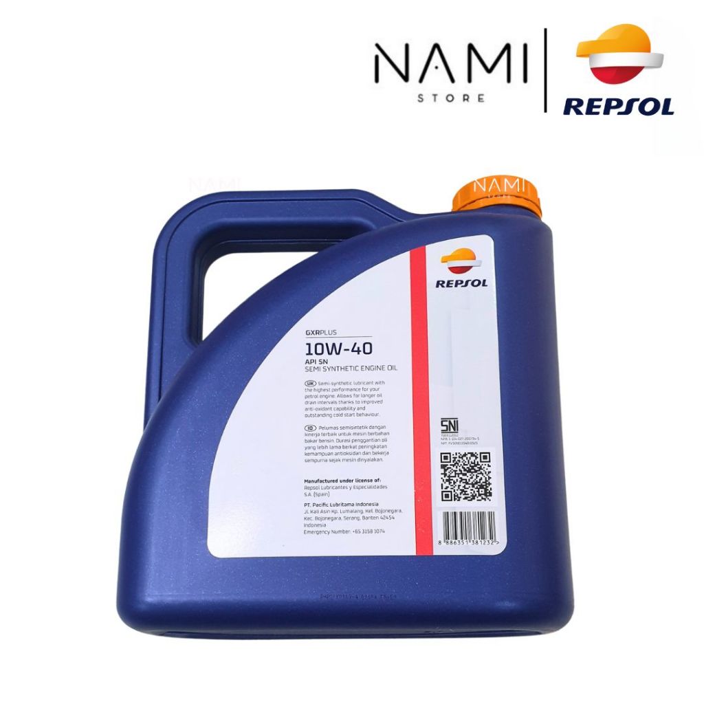 Jual *REPSOL GXR PLUS 10W40 (4L) GALON* Oli Mesin Mobil Bensin 4w ...