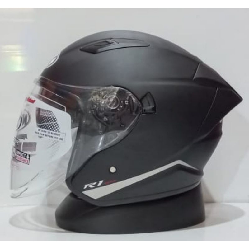 Jual Helm NHK R1 MAX SOLID BLACK,WHITE,GREYY DOF 100%ORIGINAL HELM ...