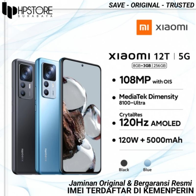 Jual XIAOMI REDMI 12T 5G RAM 8/256GB 100%ORIGINAL PRODUK BERGARANSI ...