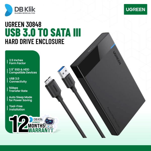 Jual Enclosure UGreen HDD/SSD 2,5 Inch SATA (30848) | Shopee Indonesia