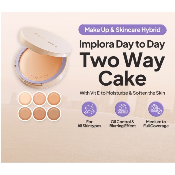 Jual REFILL Implora Day to Day Two Way Cake 100%ORI TWC Bedak Padat ...