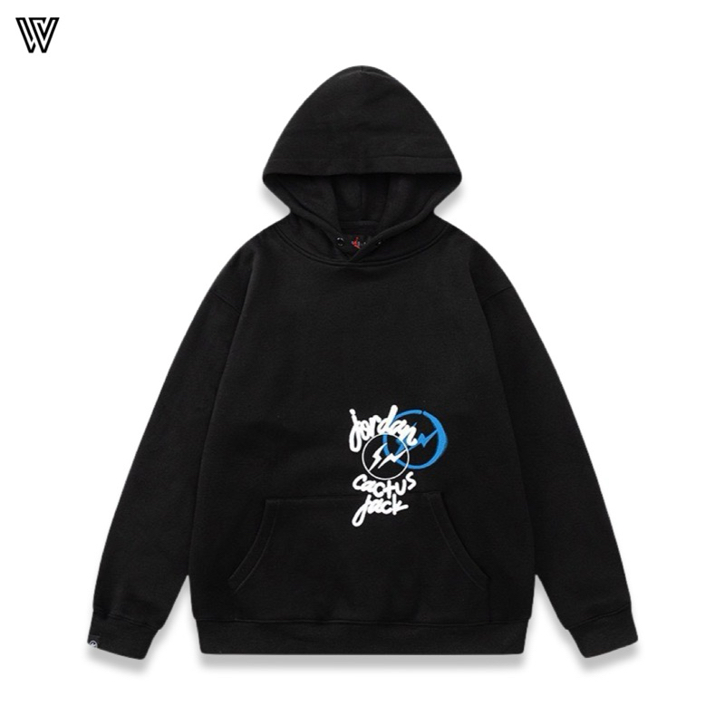 travis scott x jordan x fragment hoodie black