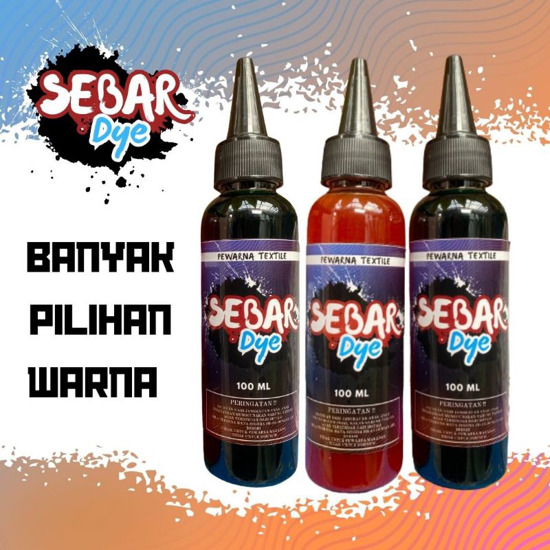 Jual (SEBAR DYE 100ML) Warna Random Tie Dye Pewarna Pakaian - Pewarna