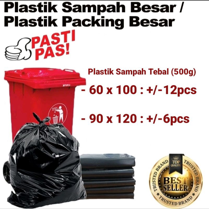 Jual Plastik Sampah Kantong Sampah Plastik Sampah Hitam Plastik Packing 60x100 90x120 Shopee 3204