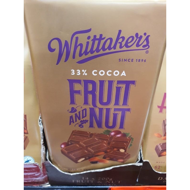 Jual Whittakers Chocolate Almond gold fruit nut Hazelnut Block Dark