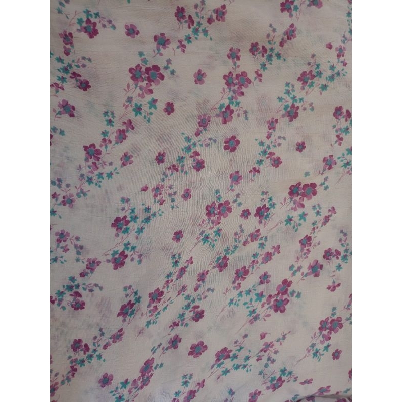 Jual Kain Katun Silky Premium Motif Bunga Bahan Mukena Shopee Indonesia