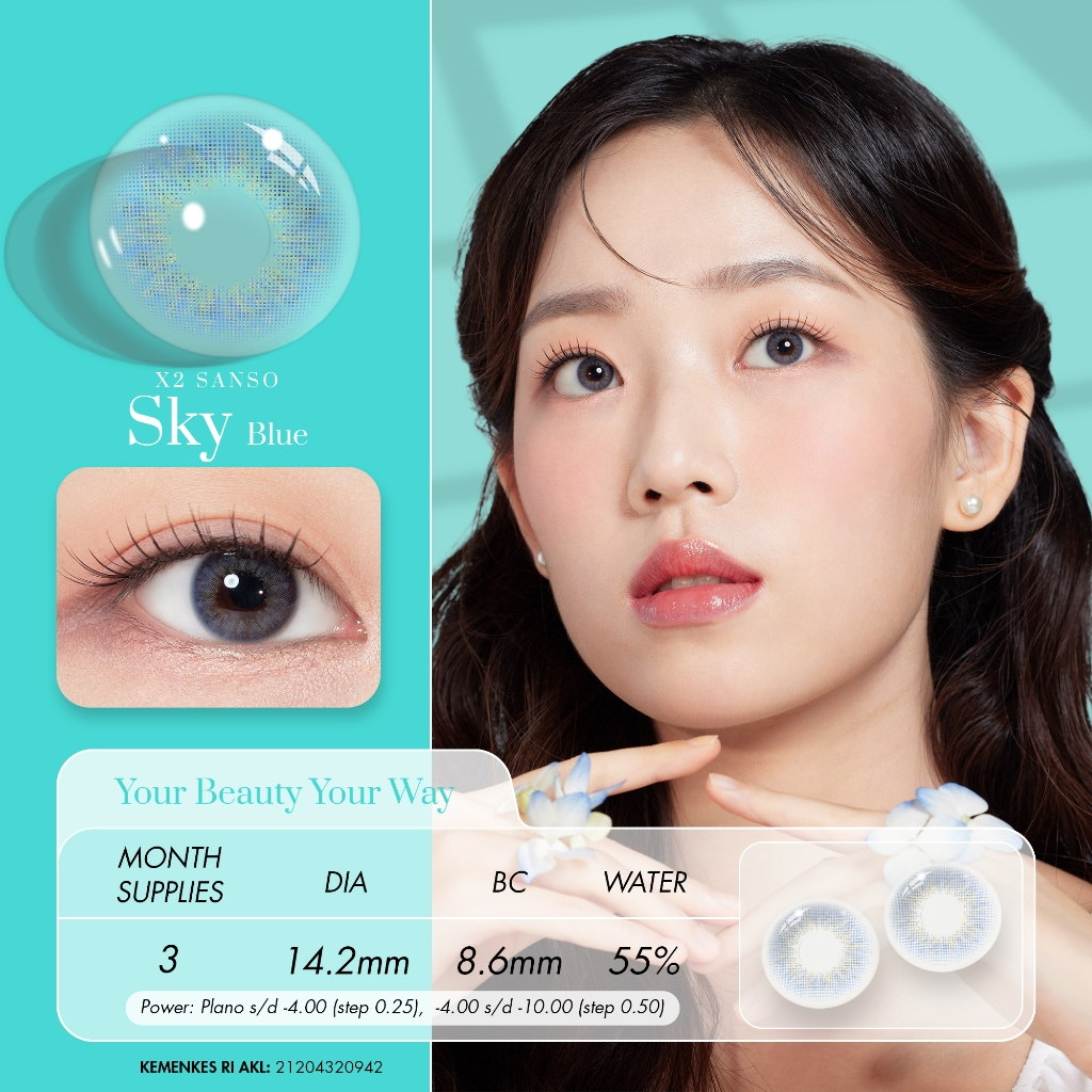 Jual Mikeda -Softlens X2 New Sanso Color Cloudy Grey | Shopee Indonesia