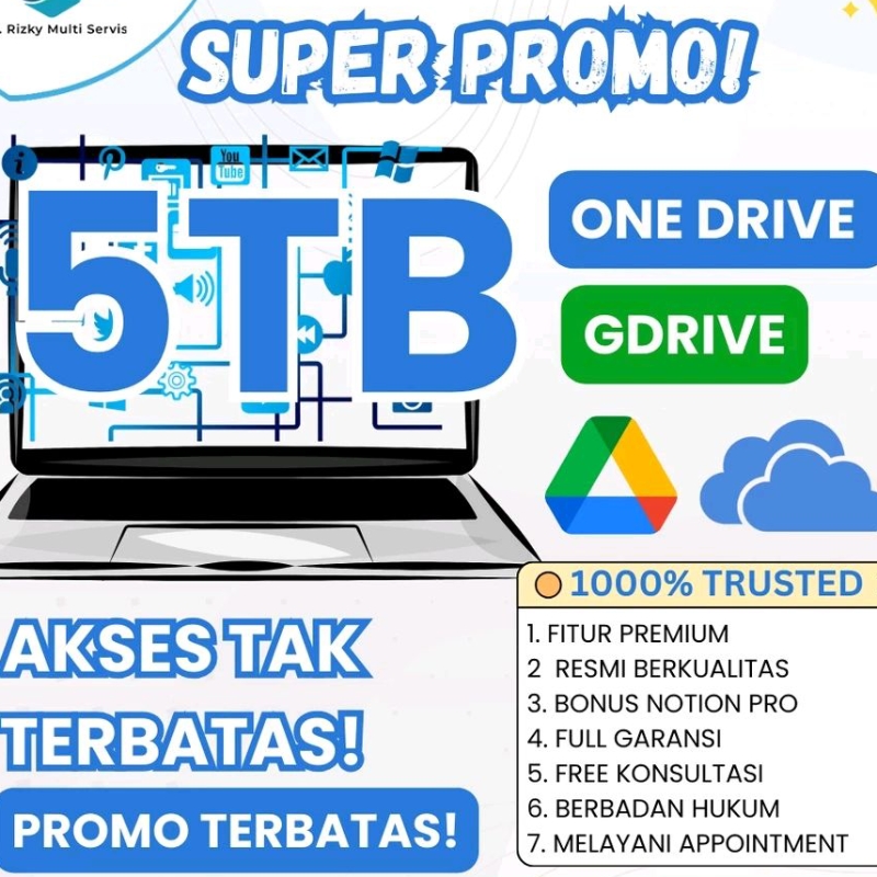 Jual [TERMURAH] PAKET OneDrive Dan GDrive 5TB Unlimited Lifetime ...