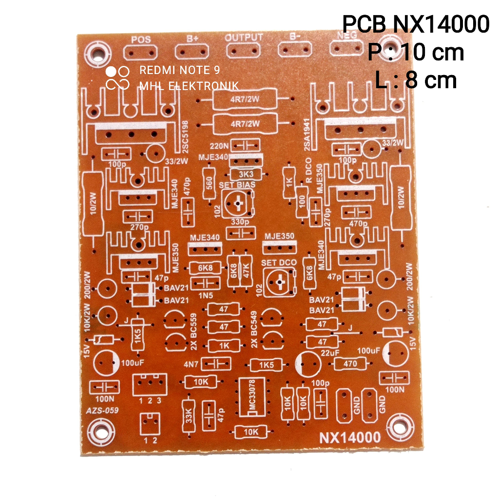 Jual PCB NX14000 INBAL NX14000 INPUT BALANCE FIBER FR4 BY Habib NEW PCB