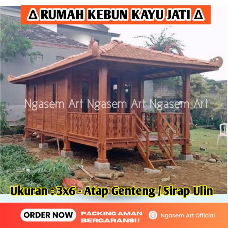 Jual RUMAH KAYU KNOCKDOWN 3X6 M | RUMAH PONDOKAN VILLA HOMESTAY