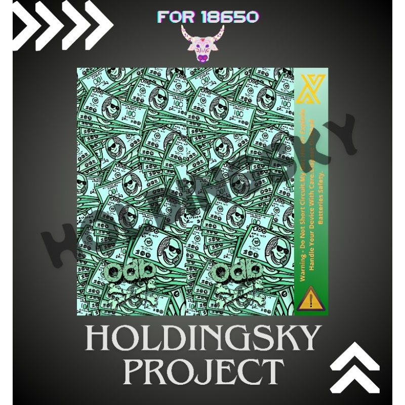 Jual Holdingskyy Skin Stiker Wrap Baterai 18650 Motif Odbehh Cuan Art