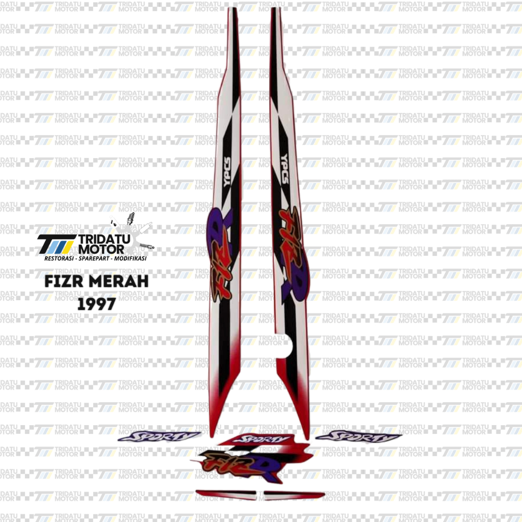 Jual STRIPING F1ZR 1997 1998 BERLAMINASI KUALITAS ORIGINAL STICKER FIZR ...