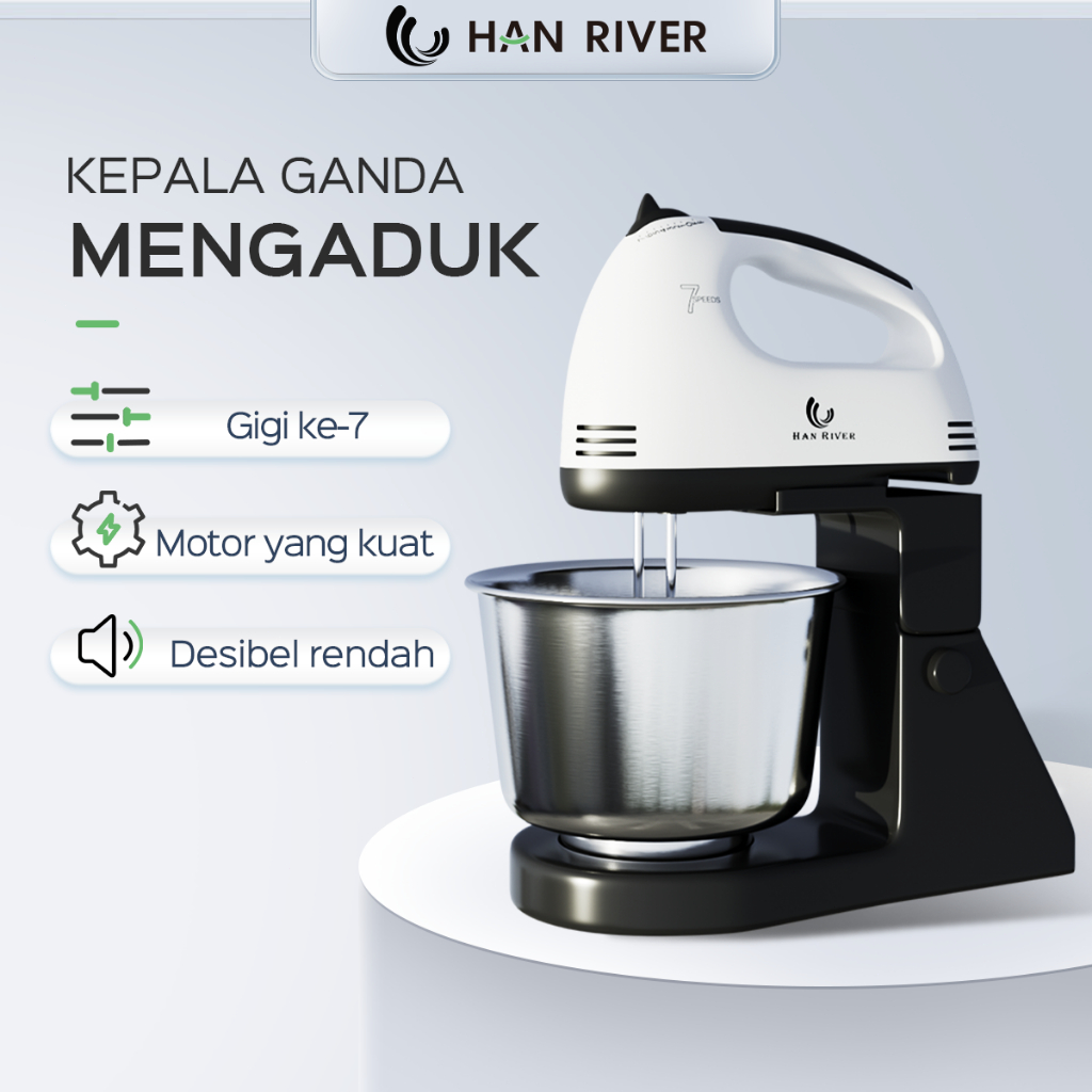 Jual HAN RIVER Stand Mixer HRDDQ03WT Putih Shopee Indonesia