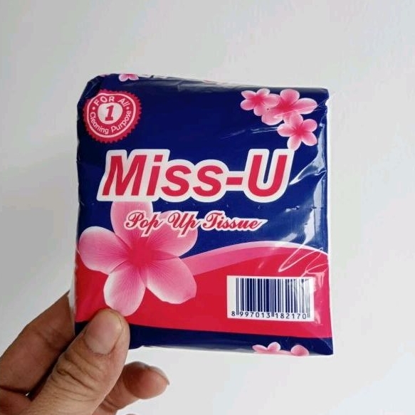Jual tissu tissue miss-u pop up/150 sheet/2 ply | Shopee Indonesia
