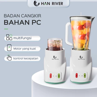 HAN RIVER Blender  PREMIUM 2 IN1 KAPASITAS tinggi 1L double cup 300watt juicer