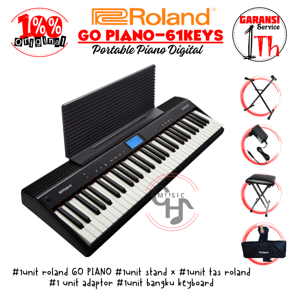 Jual Roland Go61P Portable Piano Digital Roland GO PIANO 61keys