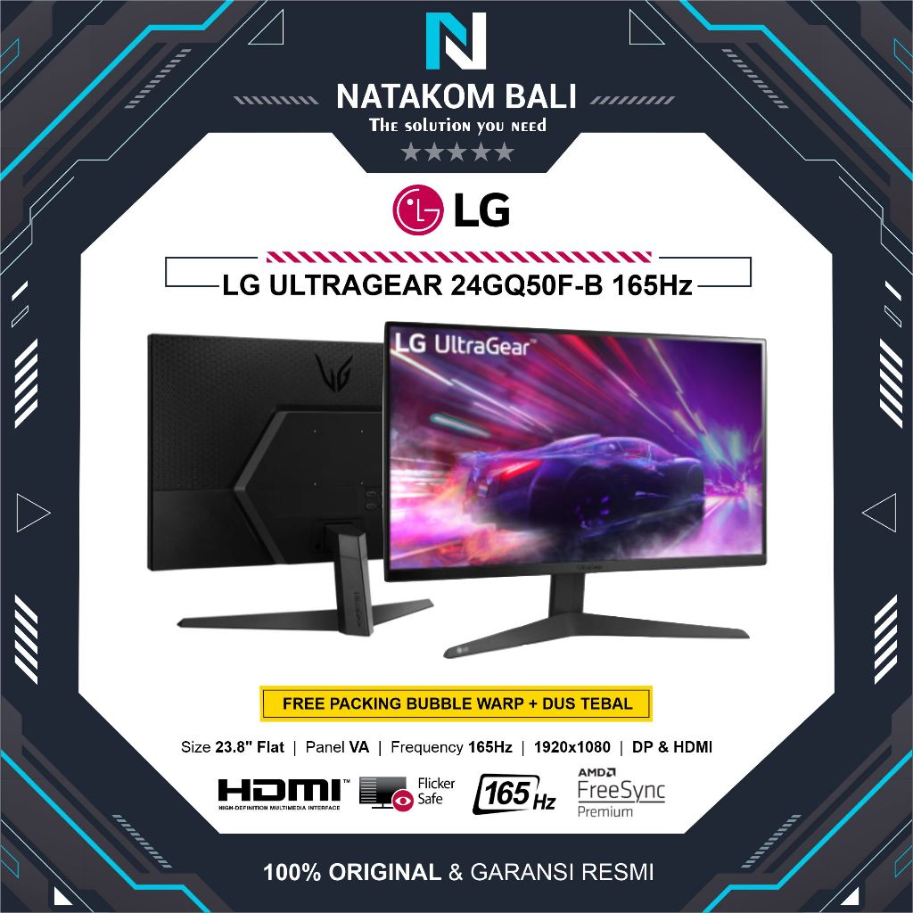 Jual MONITOR GAMING LG ULTRAGEAR 24GQ50F-B 24" FHD 165Hz 1Ms | Shopee ...