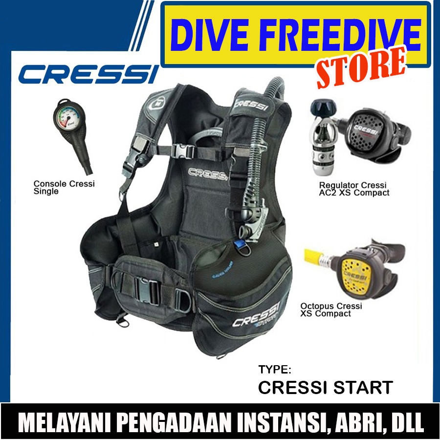 Jual Paket BCD Set Scuba Diving Package Cressi Start Standart Jacket ...