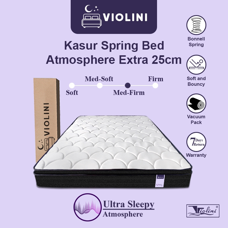 Jual Violini Atmosphere Euro Top Kasur Spring Bed Vacuum Dalam Box 25cm Shopee Indonesia