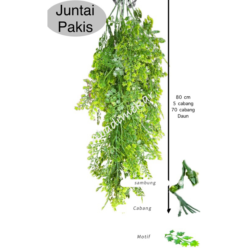 Jual Daun Rambat Juntai Pakis Artificial Daun Juntai Cemara Hias ...