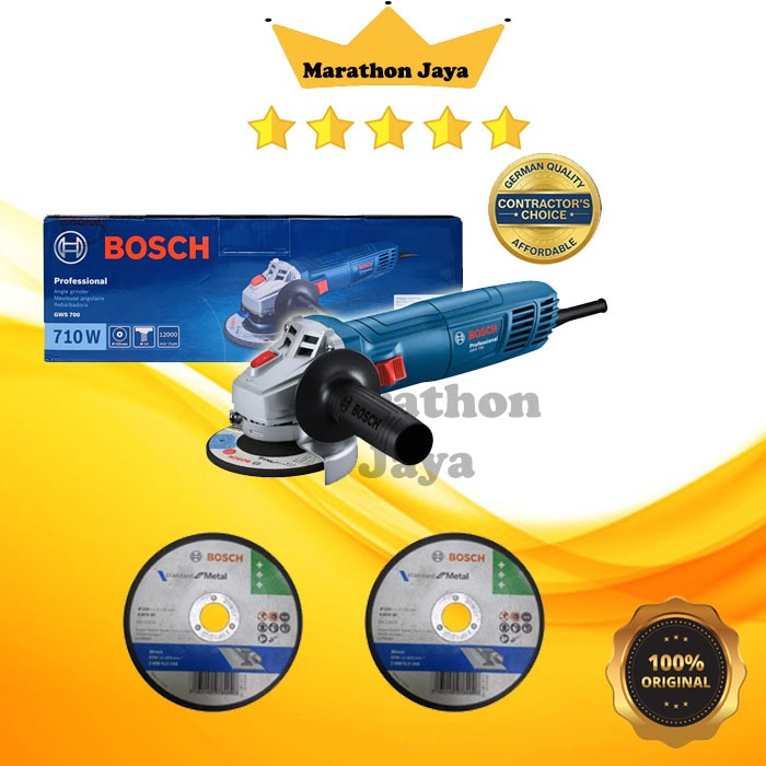 Jual Mesin gerinda bosch gws 700 angle grinder BONUS 2 CUTTING WHEEL Shopee Indonesia