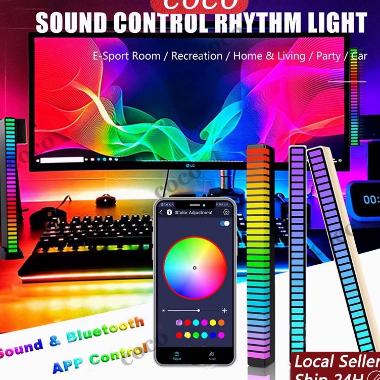 Jual Cr Kontrol Aplikasi Lampu Led Rgb Bar Strip Spectrum Audio Indicator Voice Music Sound