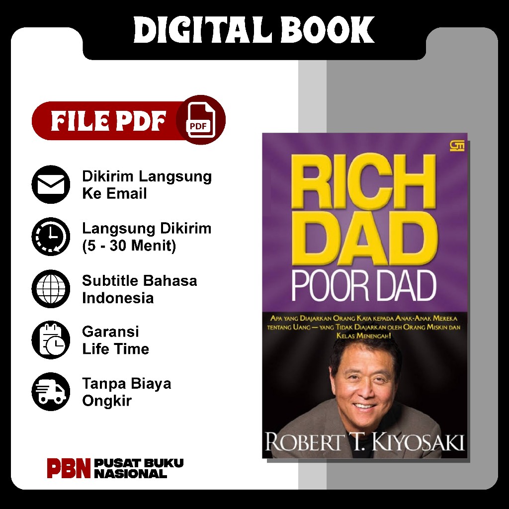 Jual Pdf Buku Rich Dad Poor Dad Robert T Kiyosaki Shopee Indonesia