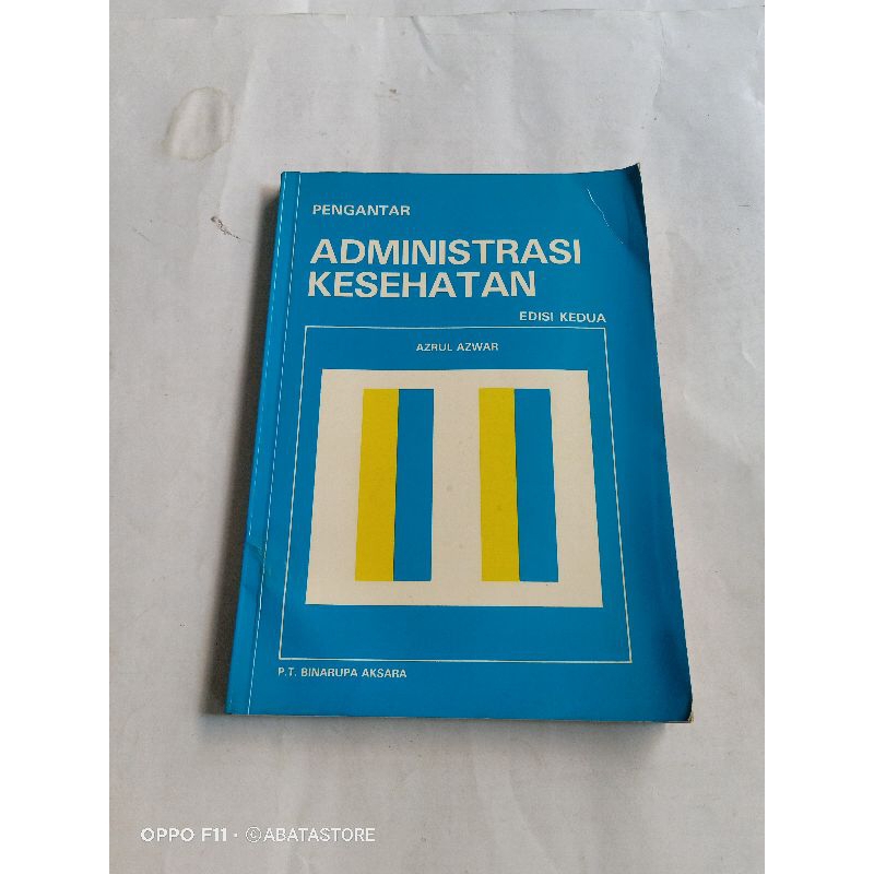 Jual BUKU PENGANTAR ADMINISTRASI KESEHATAN AZRUL AZWAR | Shopee Indonesia