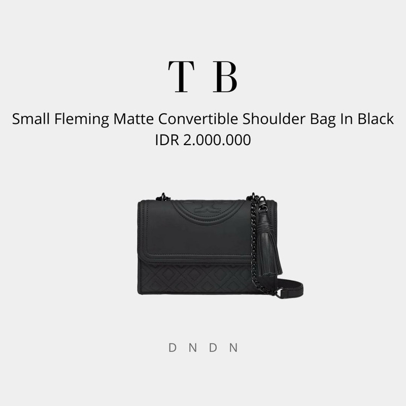 Jual Fleming Matte Small Convertible Shoulder Bag In Black | Shopee ...