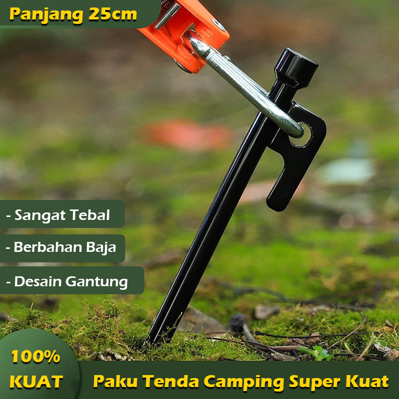 Pasak Tenda Size Stainles Steel - Pasak Bengkok Camping Outdoor Gunung Flyshet Bivak