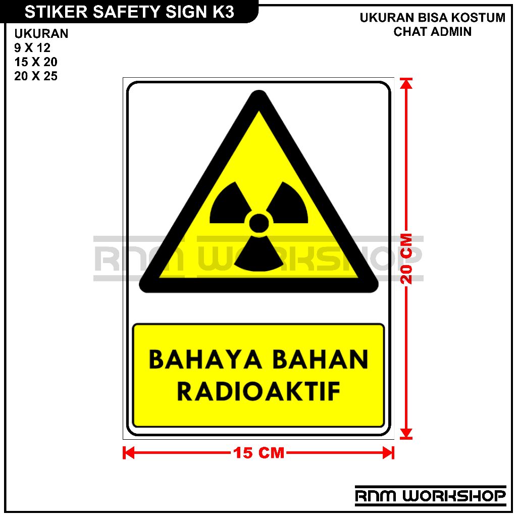 Jual STIKER SAFETY SIGN RAMBU K3 BAHAYA BAHAN RADIOAKTIF | Shopee Indonesia