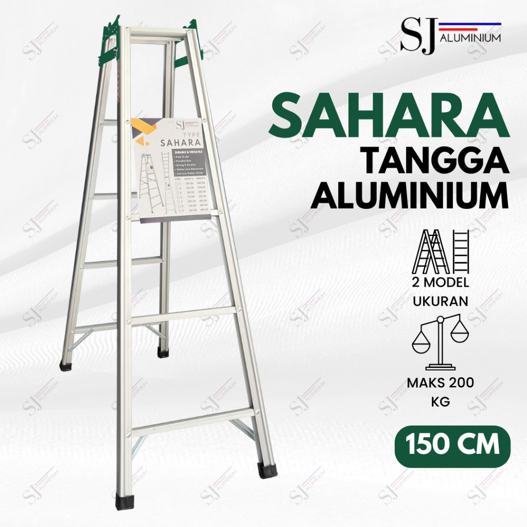 Jual SAHARA Tangga Lipat Aluminium Tangga Lipat Jumbo Sahara Hijau