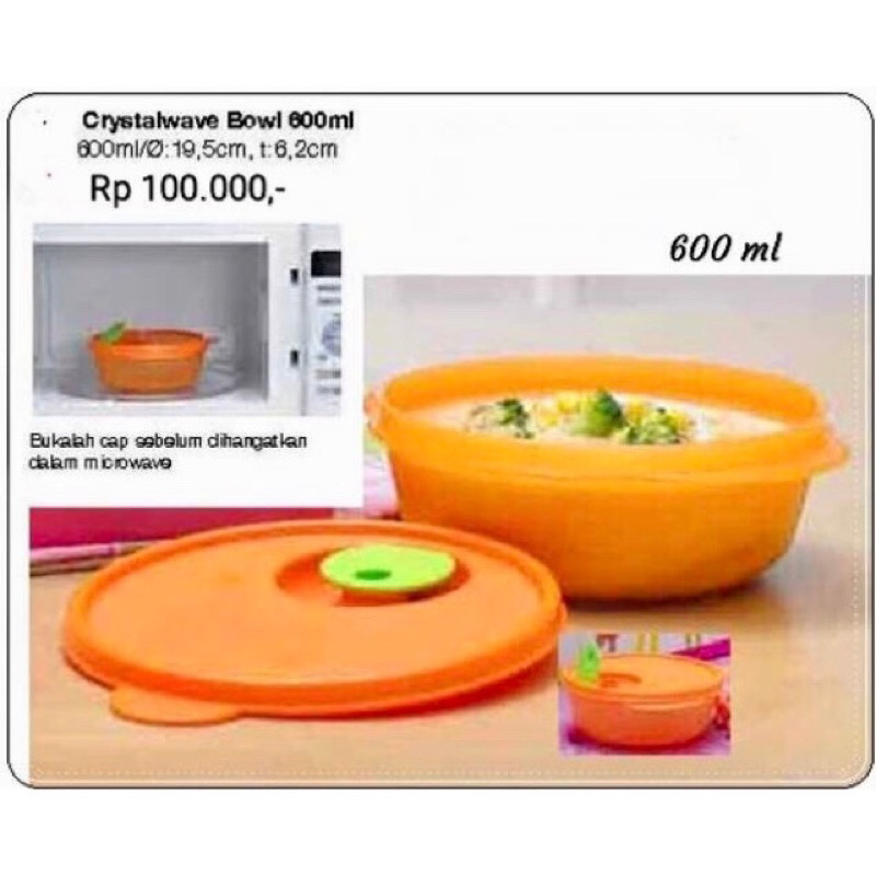 Jual Crystal Wave Bowl Tupperware / Bekal Makan Tupperware / Kristal ...