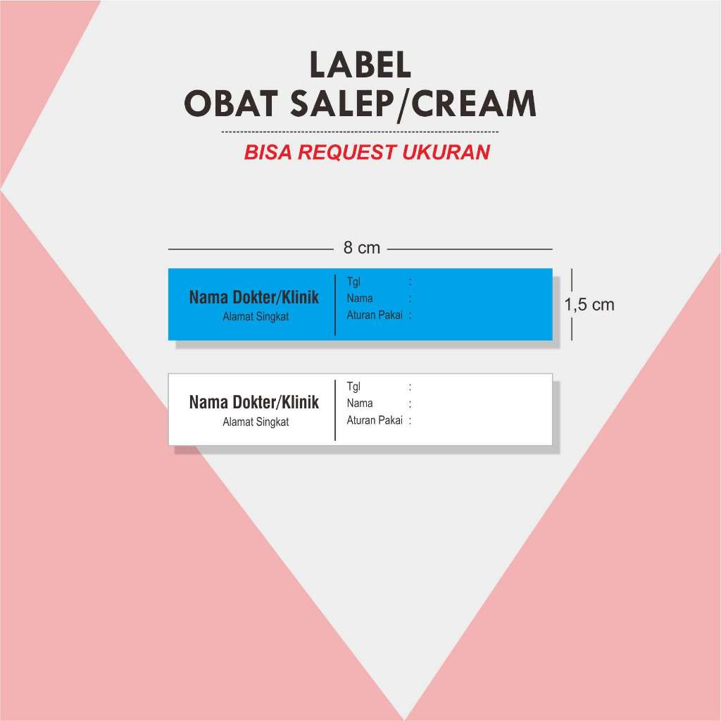 Jual LABEL OBAT SALEP, LABEL BOTOL CREAM (Dapat 300 lbr) | Shopee Indonesia