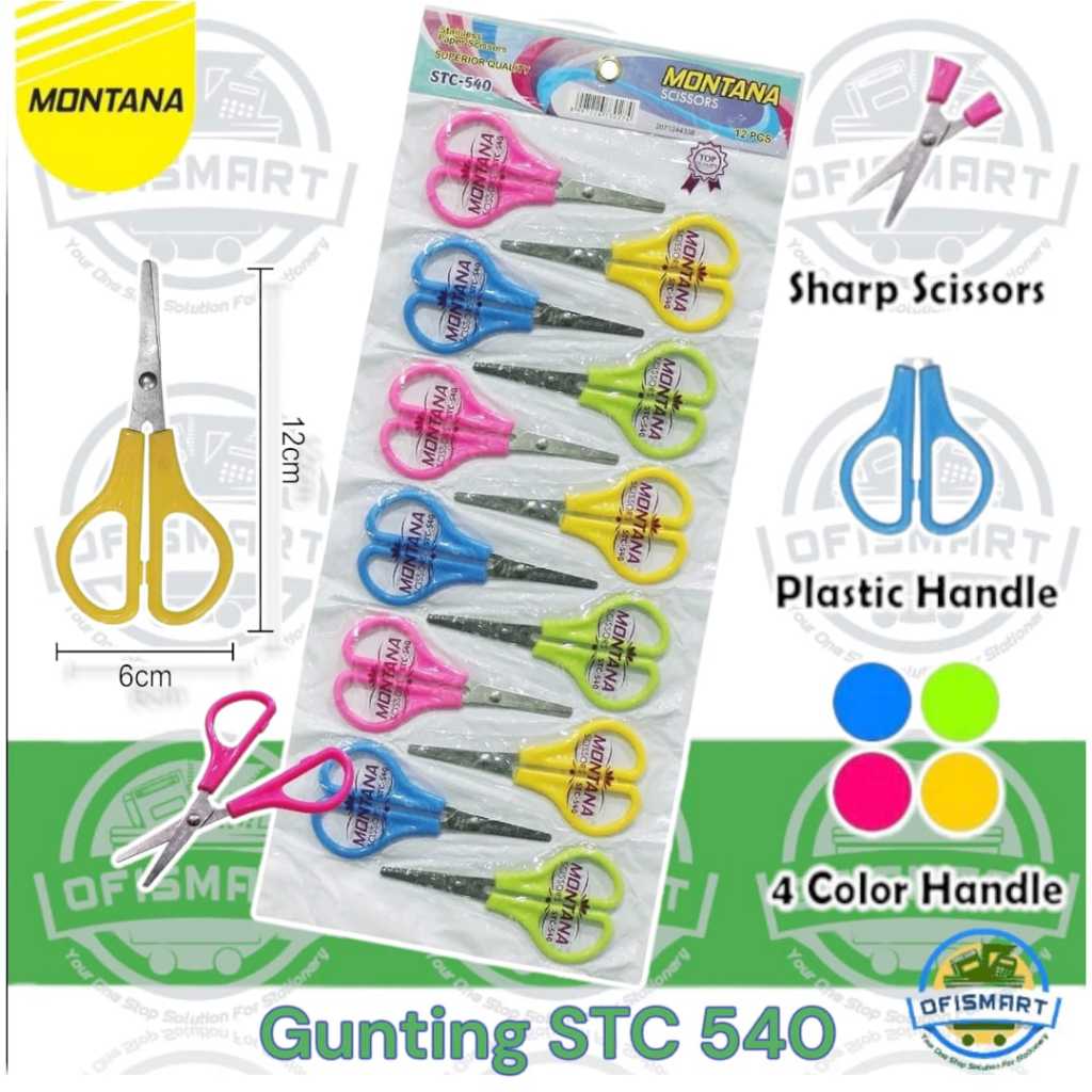 Jual Montana Gunting Scissors STC-540 | @1Renceng=12PCs | Shopee Indonesia