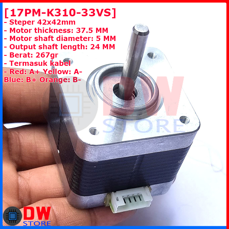Jual 3D Printer CNC Stepper Motor 42 Nema17 Nema 17 17PM 2 Phase ...