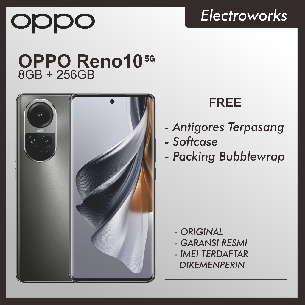 Jual OPPO RENO 10 5G RAM 8/256GB | GARANSI RESMI 1 TAHUN | Shopee Indonesia