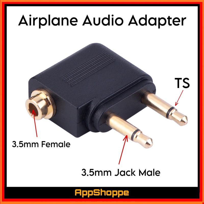 Jual Airplane Audio Jack Adapter Earphone Headphone Adaptor Pesawat ...