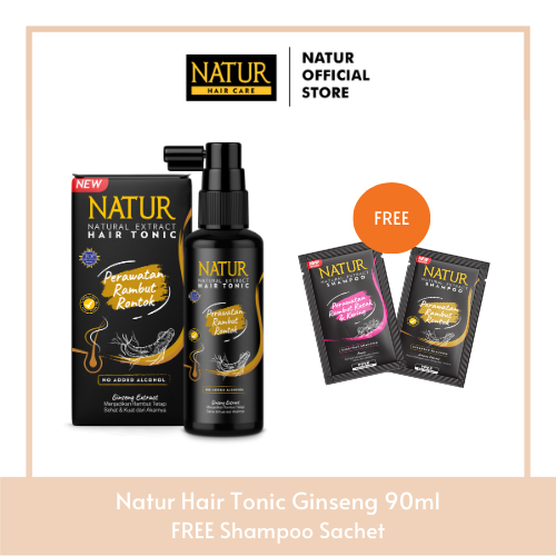 Jual Natur Hair Tonic Ginseng 90 ml - Tonik Rambut Rontok / Anti Hair ...