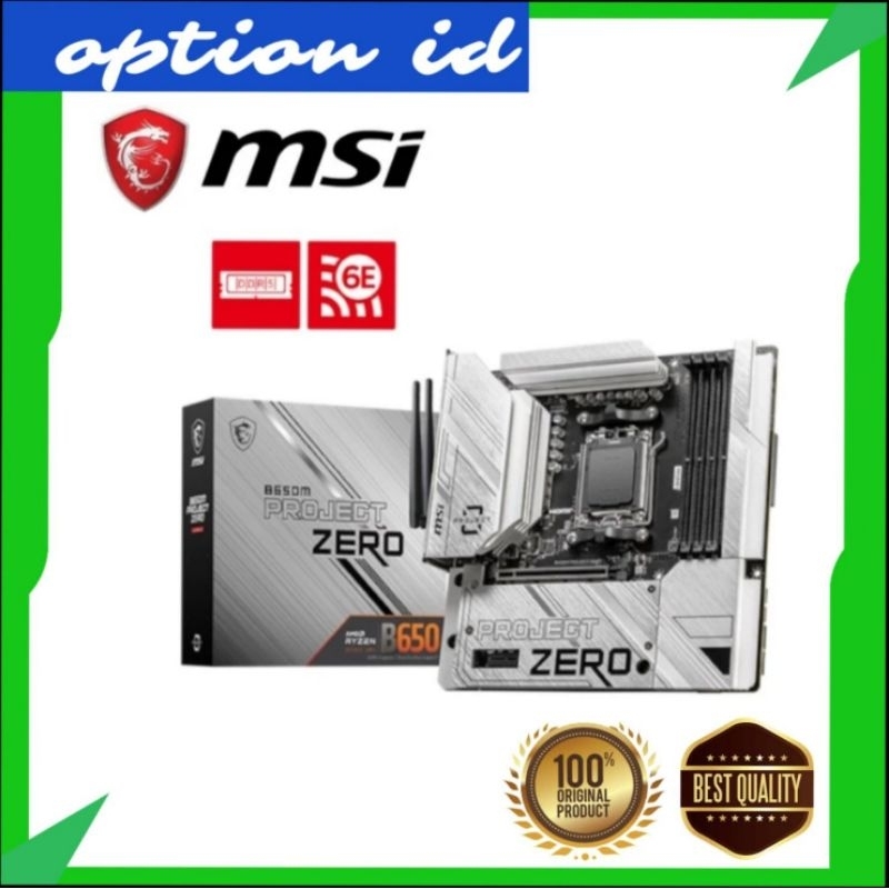 Jual MSI B650M PROJECT ZERO | B650 AM5 DDR5 MATX - Motherboard AMD ...