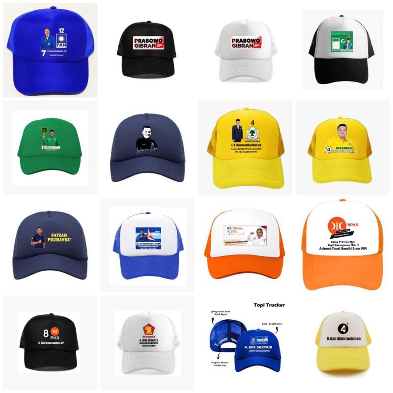 Jual (NEW) TERLARIS Topi Trucker Custom Design Cutting dan Printable ...