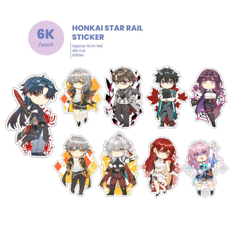 Jual Honkai Star Rail Die Cut Sticker | Shopee Indonesia