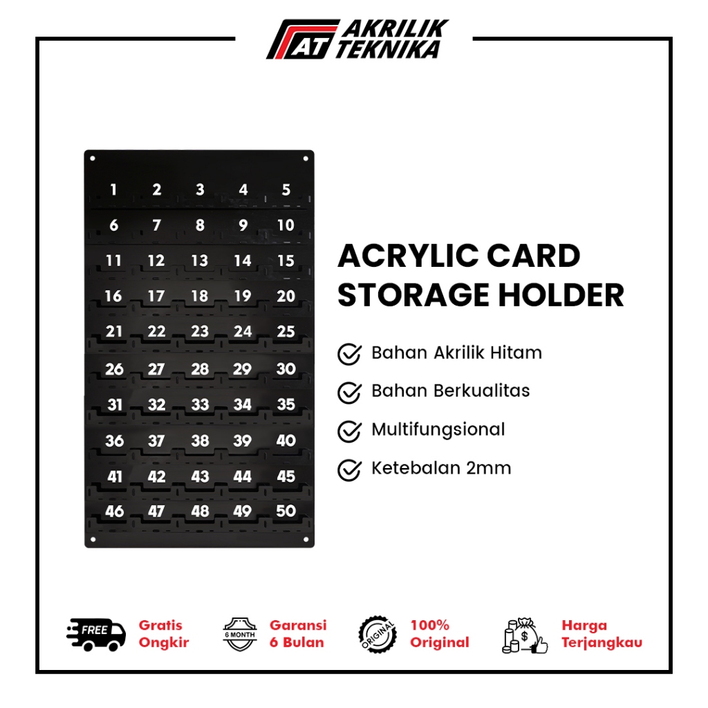 Jual Tempat Rak Kartu KTP Card Holder Penyimpanan Kartu - 25 Slot ...