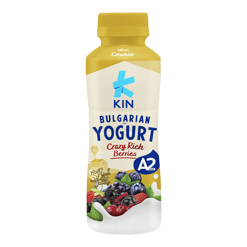 Jual KIN Bulgarian Yogurt Crazy Rich Berries A2 200 ml | Shopee Indonesia