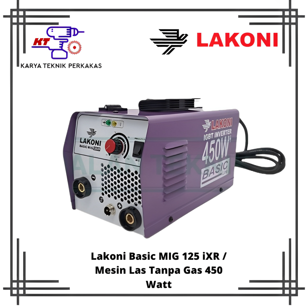 Jual Lakoni Basic Mig 125 Ixr Mesin Las Tanpa Gas 450 Watt Shopee